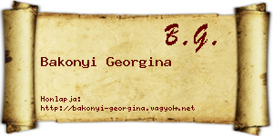 Bakonyi Georgina névjegykártya